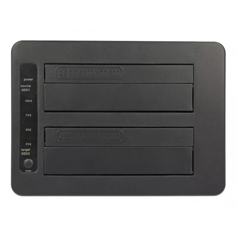 DeLOCK - base de acoplamiento para HDD con 2 bahías - SATA 6Gb/s - 6 Gbit/s - USB 3.1 (Gen 2) - negro (63957)