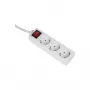 Hama 00030535 Protector contra sobretensiones Blanco 3 salidas AC 3 m