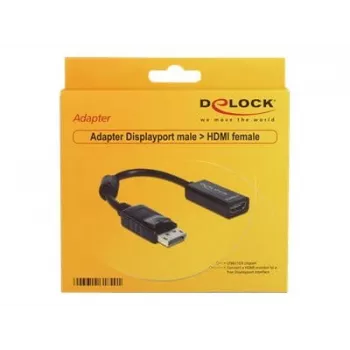 Adaptador de cable de vídeo DELOCK 61849 0,125 m DisplayPort a HDMI