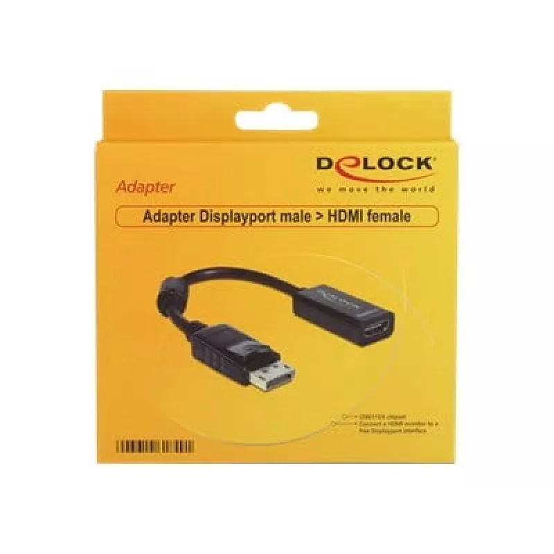 Adaptador de cable de vídeo DELOCK 61849 0,125 m DisplayPort a HDMI