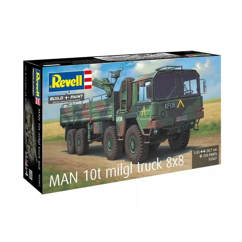 Maqueta de plástico REVELL Man 10T Milgl 8x8 camión escala 1/35