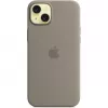 Funda de silicona Apple iPhone 15 Plus MagSafe Clay
