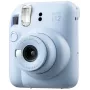 Cámara instantánea Fujifilm Instax Mini 12 Azul — impresiones de 86 x 54 mm, distancia focal 60 mm, obturador electrónico