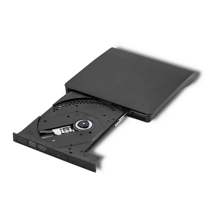 Unidad externa DVD‑RW QOLTEC 51857 — USB 3.0, interfaz SATA, DVD±R 8x, DVD±RW 4x, DVD‑RAM 5x, CD 24x, negra