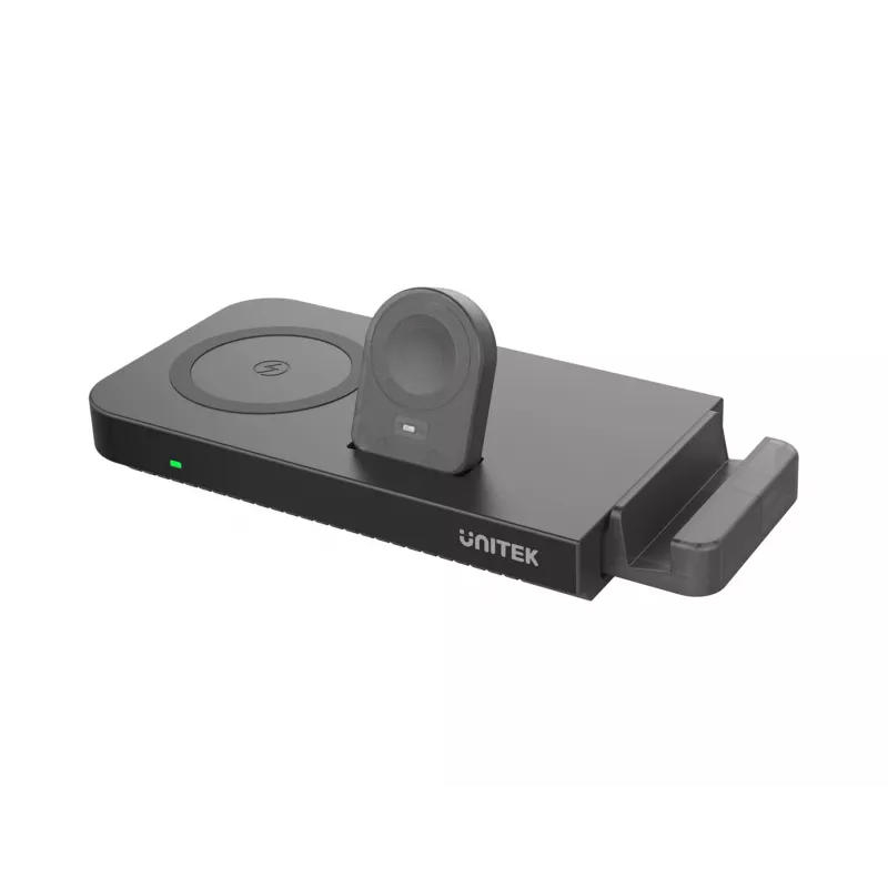 UNITEK MagMighty Combo 5 auriculares smartphone smartwatch negro USB carga inalámbrica carga rápida