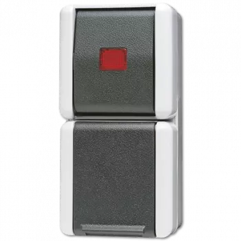 Tecla de interruptor JUNG 876KOW negro rojo blanco