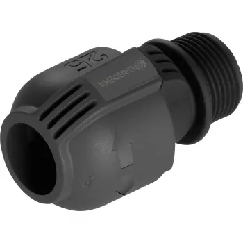 Conector para sistema de riego 25 mm > 1, conector negro/gris