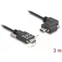 Cable DeLOCK USB 2.0 USB Type-C macho a USB Type-C macho en ángulo izquierda/derecha PD 3.0 60W 3 m
