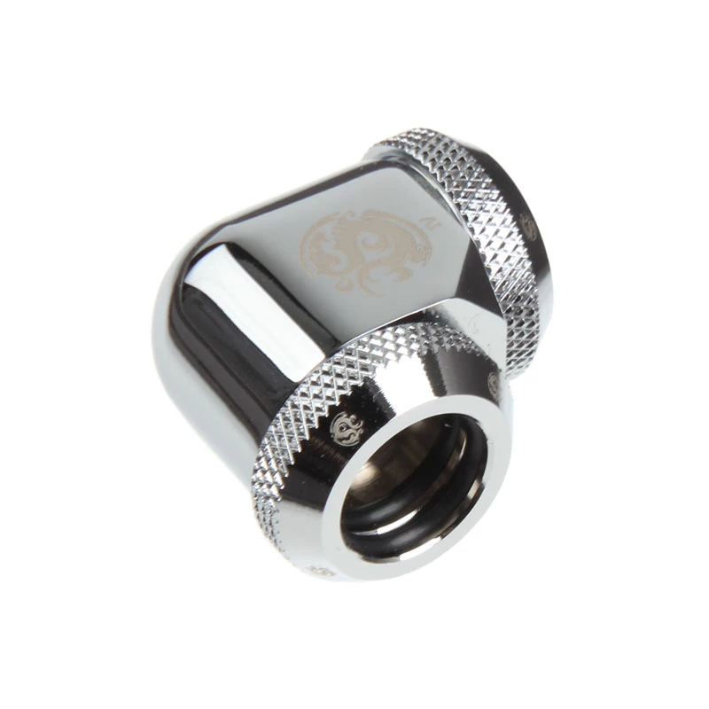 Adaptador Multi-Link BitsPower 90° para 2x 12mm AD — BP-E90DML, plata brillante