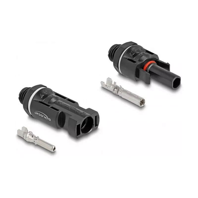 DeLOCK conector para módulo solar DL4 conector macho conector hembra negro 2 uds.
