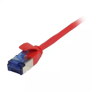 Cable de red RJ45 Synergy 21 U/FTP 500 MHz 0,15 m CAT6 rojo Slimline redondo d=3,8 mm TPE/LSZH (Superflex) AWG32 Synergy 21 – Red – CAT 6a