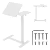 Soporte móvil de escritorio/portátil Maclean, blanco, altura ajustable 76-109 cm, máx. 30 kg, MC-120 W