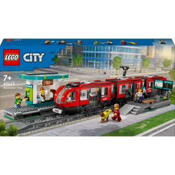 LEGO City Tranvía y Estación, set de construcción de juego de rol para niños con tranvía de juguete, regalo para niños y niñas a partir de 7 años que aman los vehículos