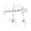 Soporte de montaje para dos monitores Deluxe Ergo Office, 17-32, máx. 9 kg, ER-449