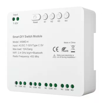 Módulo de interruptor inteligente Avatto DIY WSMD-4 32V — módulo de control de 4 canales y 32V para proyectos DIY