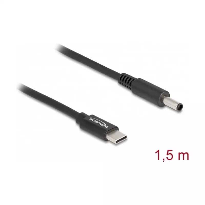 Cable de carga para portátil DeLOCK USB Type-C macho a Dell 4.5 x 3.0 mm macho 1,5 m 20 V