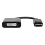 Adaptador DisplayPort a DVI Garbot 20 cm M/H Negro, cable de 20 cm, DisplayPort macho a DVI hembra