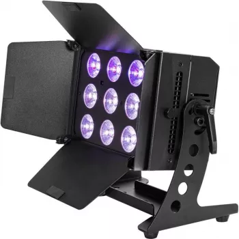 Luz LED PAR EUROLITE CLS-9 QCL RGB/WW 9x7W — washer de escenario compacto con 9 LED RGB/WW de 7W