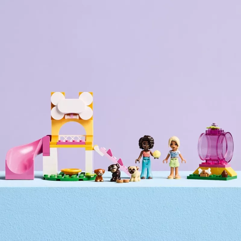 Juguete de construcción LEGO Friends Parque de juegos para cachorros Set 42665, 66 piezas, 2 minifiguras, edad 4+