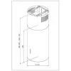 Campana de cocina AKPO WK-4 ISLA BALMERA slim WHITE T450 M3 — montaje en pared, 350×870–1170 mm, 439 m³/h, filtro de aluminio, LED