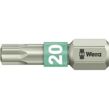 Punta de destornillador Wera 3867/1 TS TX 20, 25 mm, acero inoxidable