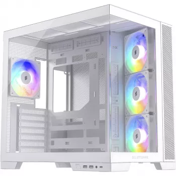 Caja PC Silentware View A-RGB White VIEWWHITE — semitorre con iluminación A-RGB, acabado blanco