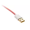 Cable USB Ducky Premicord 1,8 m USB A USB C rosa