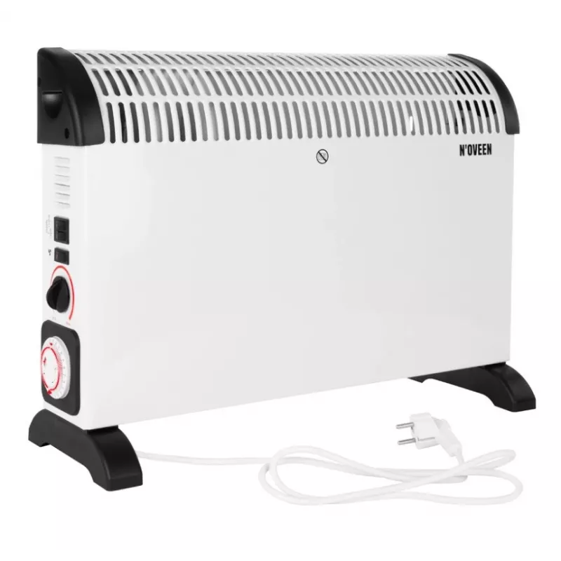 Radiador eléctrico de convección NOVEEN CH-6000 TIMER TURBO FAN 2000W 3 niveles de potencia montaje en pared/suelo blanco