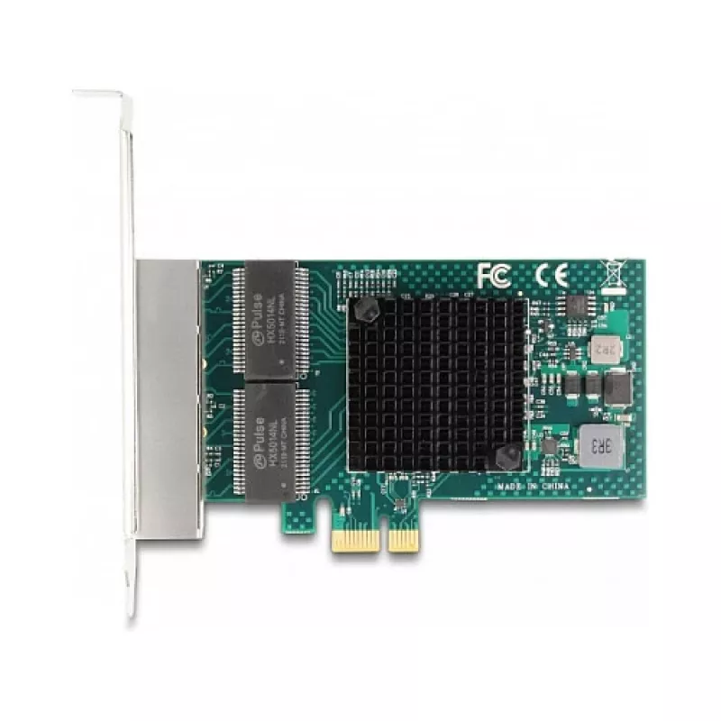 Tarjeta DeLOCK PCI Express x1 a 4 x RJ45 Gigabit LAN BCM