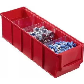 Caja de almacenamiento allit ProfiPlus ShelfBox 300S, rojo, 91×300×81 mm