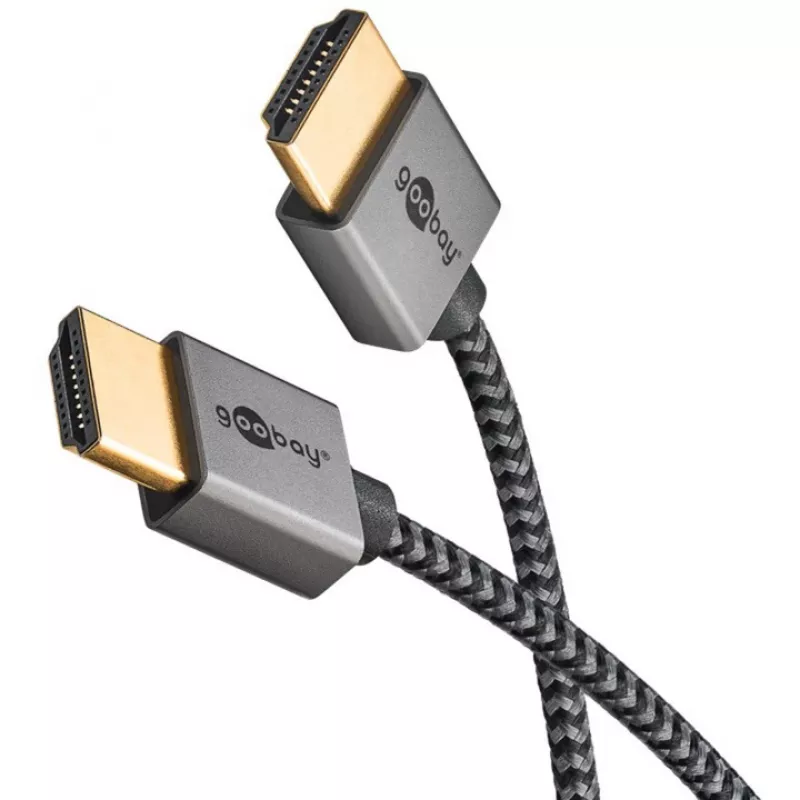Cable HDMI Plus Slim de alta velocidad con Ethernet, 8K a 60 Hz gris, 2 metros