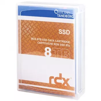 Cartucho RDX Overland-Tandberg 8 TB SSD, medio RDX, 87×119×23 mm, negro