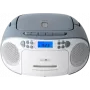 Radio despertador Reflexion RCR2260 blanco/azul — reproductor de CD portátil con radio FM