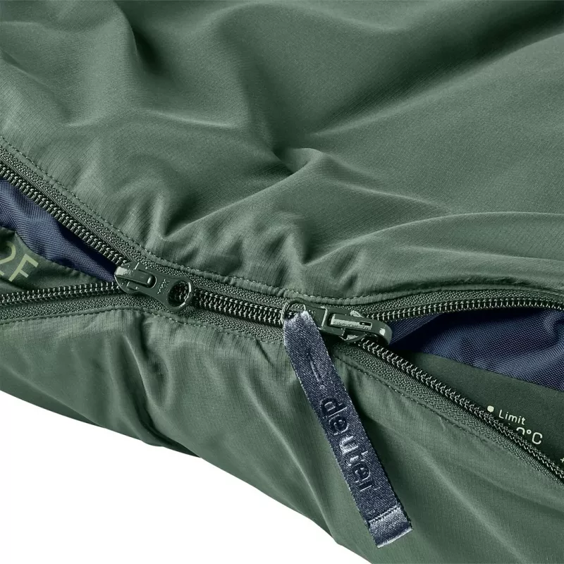 Saco de dormir DEUTER Orbit -5C/23F para adulto senderismo, 2080×750×500 mm, sintético, verde