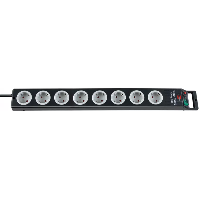 Alargador de corriente Brennenstuhl 1153380118 2,5 m 8 tomas AC Negro Gris