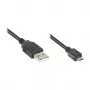 Cable de conexión GoodConnections USB 2.0 conector macho A a conector macho Micro B, negro, 5m,