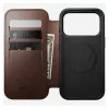 Funda para móvil Nomad Modern Leather Folio para iPhone 17 Pro, cuero/aluminio, 16 cm (6,3