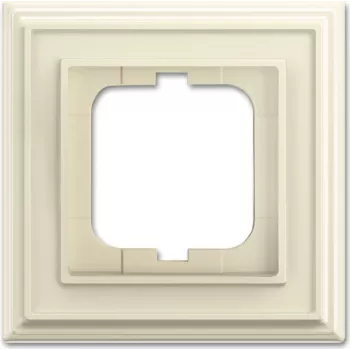 Busch-Jaeger 1754-0-4673. Color del producto: Marfil, Diseño: Sin tornillos (1754-0-4673)