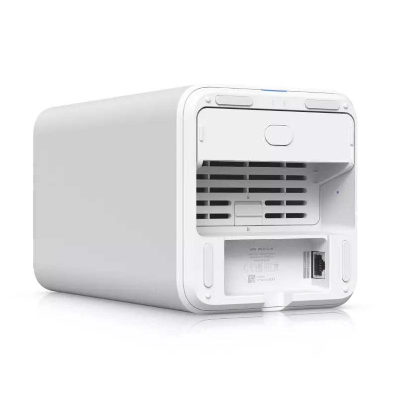 Ubiquiti UNAS-2-W Unifi Nas 2X 3.5 bahías HDD, 2,5 GbE, USB-C, adaptador PoE++