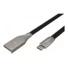 Cable NATEC USB-C/A 2.0 1 m negro metal