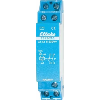 Interruptor de impulso Eltako ES12-200, 2 contactos normalmente abiertos 16 A ES12-200 8 - 230 V/UC o 230 V 2 contactos normalmente abiertos 16 A 250 V/AC (lámpara incandescente (21200002)