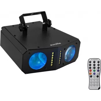 Luminaria EUROLITE DMF-4 Hybrid efecto floral LED 4 en 1, luz multimodo para escenario y eventos