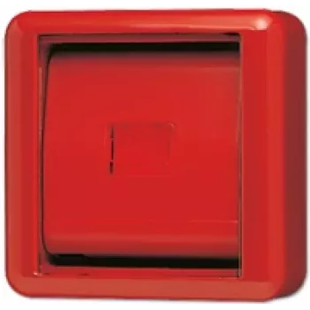 Placa de cubierta JUNG con cristal 860WGLRT WG800 IP44 Rojo con tecla roja 860WGLRT (860WGLRT)