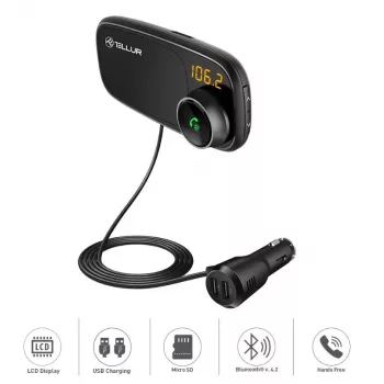Soporte magnético para teléfono Tellur FMT-B6, negro, ángulo ajustable, compatible con smartphones