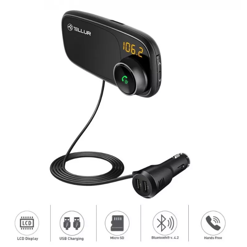 Soporte magnético para teléfono Tellur FMT-B6, negro, ángulo ajustable, compatible con smartphones