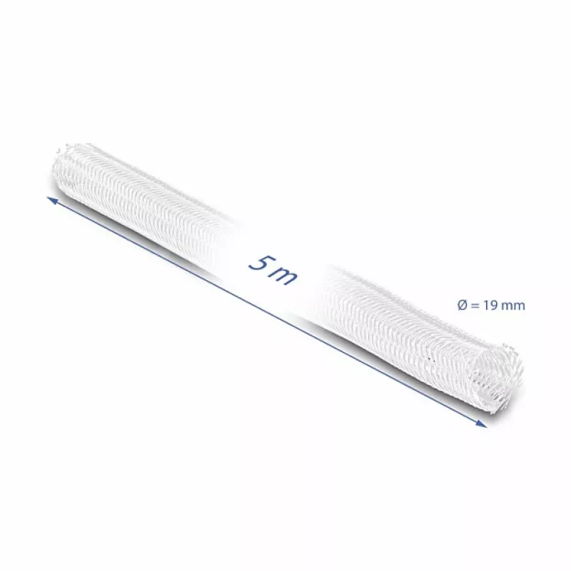 Funda trenzada DeLOCK 20810 5 m x 19 mm blanca