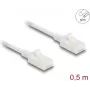Cable de red DeLOCK RJ45 Cat.6A conector macho a conector macho U/UTP 0,5 m blanco