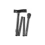 Bastón REHA FUND RF-520 telescópico plegable de altura ajustable, aluminio, 79–90 cm, carga máx. 113 kg, negro