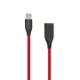 Cable de silicona USB- Lightning, 2m (rojo)