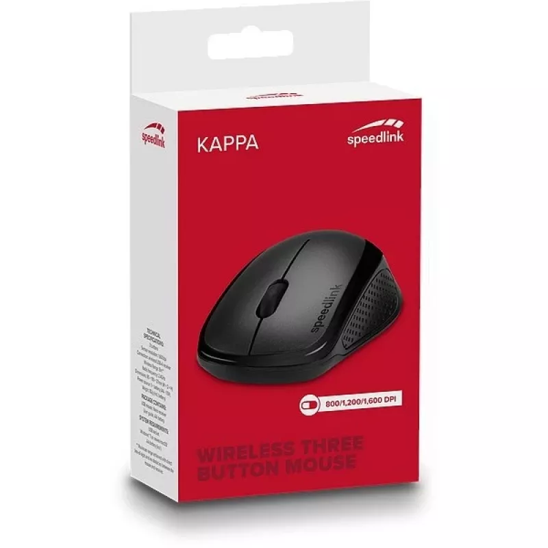 Ratón SPEEDLINK KAPPA Office para diestros RF Wireless Óptico 1600 DPI